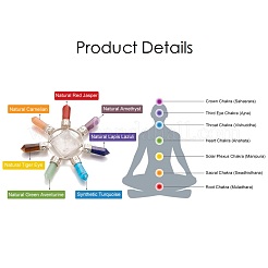 Chakra naturelles et synthétiques bijoux en pierre mélangée décorations&nbsp;DJEW-WH0005-01