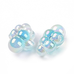 Placcatura uv perline acriliche iridescenti arcobaleno&nbsp;PACR-H001-03