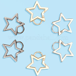 6 pièces 3 couleurs anneaux de porte à ressort en alliage de zinc&nbsp;FIND-SP0003-81A