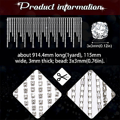 Fer avec des chaînes de tasses en verre strass&nbsp;FIND-WH0068-90