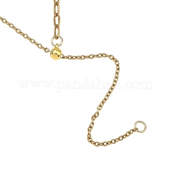 Verstellbare Lariat-Halskette aus gemischten Ketten aus Edelstahl 304&nbsp;AJEW-JB01635