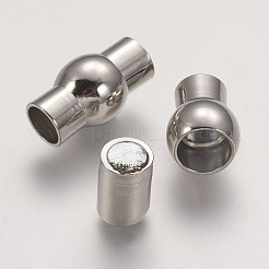 Fermoirs magnétiques en laiton avec emembouts collées&nbsp;LS-KK-G230-6mm-P-NF