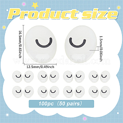 100 Stück Puppenauge aus Kunstharz&nbsp;DOLL-BC0001-03B
