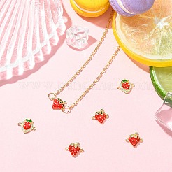 6 pz. 3 stili di ciondolo a forma di frutta in ottone con micro pavé di zirconi cubici&nbsp;KK-CJ0014-17
