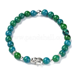 Braccialetti elasticizzati con perline rotonde con pietre preziose da 6 mm&nbsp;BJEW-JB10923
