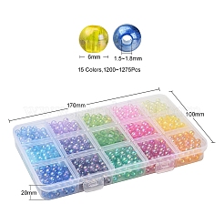 15 Farben transparente Acrylperlen&nbsp;DIY-YW0005-36