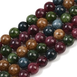 Natürliche grüne Jade Imitation Turmalin Perlen Stränge&nbsp;G-B046-08D-10mm
