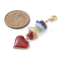 Chakra-Edelstein-Chip-Anhänger-Dekoration&nbsp;HJEW-JM01158-01