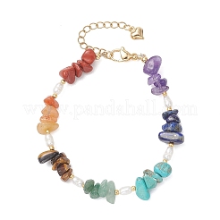Braccialetti di perline con pietre preziose miste naturali e sintetiche per le donne&nbsp;BJEW-JB13219-02