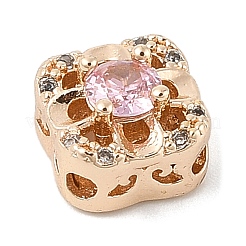 Perline zirconi micro pave  in ottone&nbsp;KK-K297-33G-01