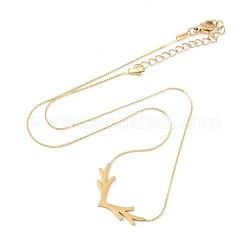 Collane con pendenti in acciaio inossidabile 304&nbsp;NJEW-K266-03B-G