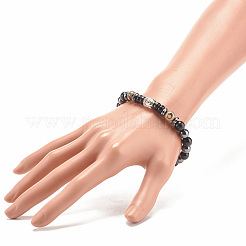 Bracelet extensible en perles de bois naturel&nbsp;BJEW-JB07811