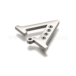 Pendentif lettre en acier inoxydable 304 anti-ternissement avec strass&nbsp;STAS-Y006-61P-V