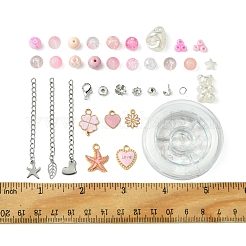 DIY-Sets zur Herstellung von Armbändern aus runden Glas- und CCB-Kunststoffperlen&nbsp;DIY-FS0007-56B