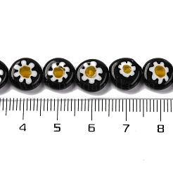 Chapelets de perles vernissées de millefiori manuelles&nbsp;LAMP-G164-04J