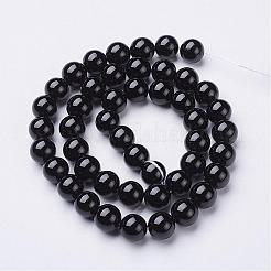 Brins de perles rondes en onyx noir naturel&nbsp;GSR8mmC097