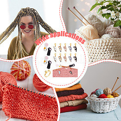 DIY-Strickwerkzeug-Sets mit Katzen- und Pfotenabdruck&nbsp;HJEW-NB00096