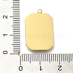 Ionenplattierung (IP) 304 Edelstahl Pavé Muschel Anhänger&nbsp;STAS-K263-67G
