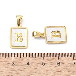 Ionenplattierung (IP) 304 Edelstahl Pavé Muschel Anhänger&nbsp;STAS-G327-01G-B