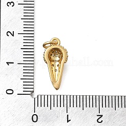 Pendentifs avec zircon cubiques à micro-pavés en laiton&nbsp;KK-D431-023A-G