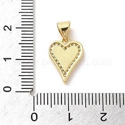 Pendenti in zirconi cubici trasparenti in micro pavè di ottone&nbsp;KK-E091-02G