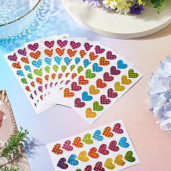 Pegatinas de plástico con forma de corazón&nbsp;DIY-TADJ0002-006A