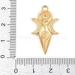 Anhänger aus Edelstahl 304 mit blauer Emaille&nbsp;STAS-E524-09G