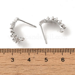 Risultati del filo dell'orecchio in micro pavé di zirconi cubici in ottone&nbsp;KK-K371-08P
