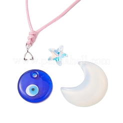 5 collier en cordon de polyester ciré réglable de 5 couleurs&nbsp;AJEW-JB01309-02
