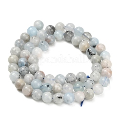 Natürliche Aquamarin Perlen Stränge&nbsp;G-F591-29A-6mm-02