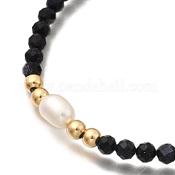 3 bracelet extensible en perles rondes de pierres précieuses naturelles et synthétiques mélangées pour hommes et femmes&nbsp;BJEW-JB12337