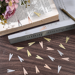 30 segnalibro in acciaio inossidabile con clip di pagina in 3 colori&nbsp;AJEW-CP0011-32