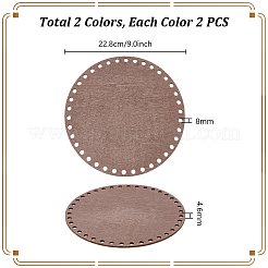 4 Stück 2 Farben Sperrholz Häkelkorb Basis&nbsp;DIY-PH0031-94