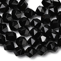 Natürliche schwarze Onyxperlenstränge&nbsp;G-Z119-A04-02