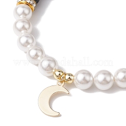 Mond 304 Edelstahl Charm Armbänder&nbsp;BJEW-JB10310-01