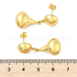 Orecchini a bottone a goccia in acciaio inossidabile 304 per donna&nbsp;EJEW-A125-40G