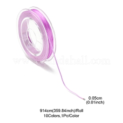 10 Rolle 10 Farben flaches elastisches Kristallschnur-Set&nbsp;EW-YW0001-10