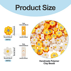 200pcs 2 Arten handgemachte Polymer-Ton-Perlen&nbsp;CLAY-TA0001-82