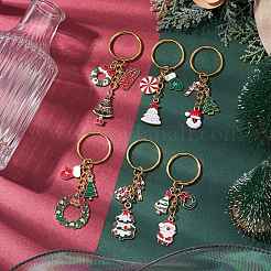 Porte-clés en alliage d'émail de Noël&nbsp;KEYC-JKC00910