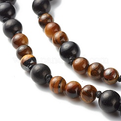 Collana con ciondolo occhio di tigre naturale a punta per donna ragazza&nbsp;NJEW-JN03700