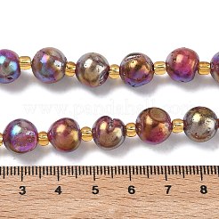 Galvanisierte natürliche Druzy Geode Kristallperlen Stränge&nbsp;G-G459-02M