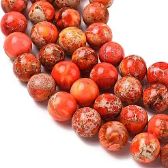 Brins de perles de jaspe impériales naturelles teints&nbsp;GG-NH0018-A01-10mm