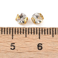 Perles plates rondes à coudre en strass montées&nbsp;STAS-B107-01A-01G