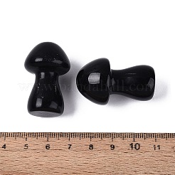Natürliche Obsidianpilz-Ausstellungsdekorationen&nbsp;G-Q602-03A