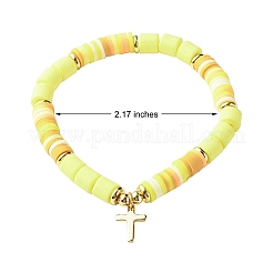 Set di bracciali con catena a maglie in lega e perline in ottone elasticizzato e fatto a mano in stile 5 pz 5 in stile&nbsp;BJEW-SZ0001-66B