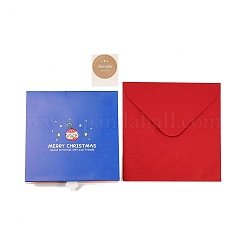 Tarjeta de felicitación de papel emergente cuadrada 3d&nbsp;AJEW-P123-A04