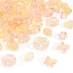 90 Stück 9 Stile zweifarbige transparente Acrylperlen&nbsp;MACR-TA0002-11