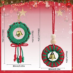 Weihnachtsmotiv DIY-Baumwollfäden Anhänger Dekoration Herstellungssets&nbsp;DIY-SC0028-31