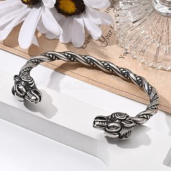 Offene Armreifen aus 304er Edelstahl für Männer&nbsp;BJEW-U001-07K-AS