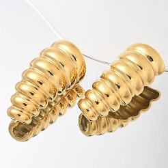 Orecchini a bottone in acciaio inossidabile 304&nbsp;EJEW-M069-01G